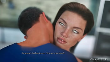 Slutty bitch got finger fuck in kitchen after intense kissing