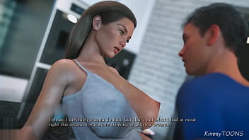 Slutty bitch got finger fuck in kitchen after intense kissing