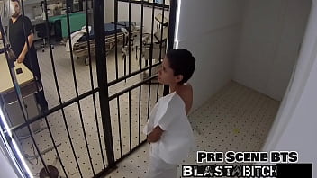 Sandra chappelle's back gets blasted with cum after blowjob