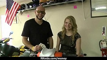 Stunning euro teen gets talked in to giving a blowjob for cash 25