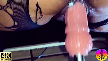 Trailer employee fucks boss with sex machine up to latina's ass