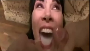 Milf brunnete cum covered