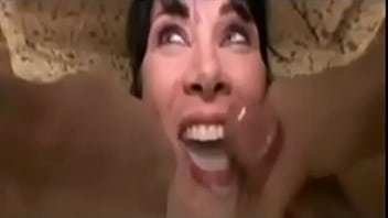 Milf brunnete cum covered