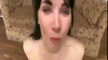 Milf brunnete cum covered