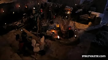 Two guys throw a nurse on their bed and fuck her for a finger dick dp