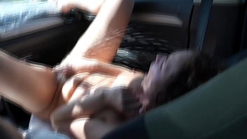 Squirting in my wifes car Squirting in my wifes car