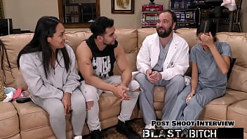 Mia sucks dick and swallows huge load