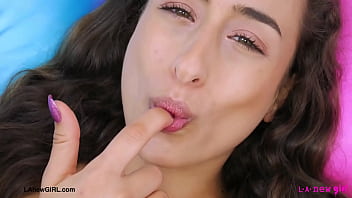 Bombshell brunette naked close up