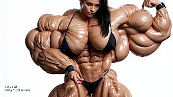 Watch as the pump factory blows up natasha's muscles more muscle than you can handle