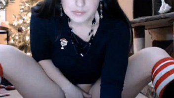 Stunning brunette from masturbates intensely