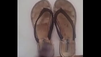 Jizzing on flip flops