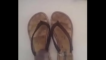 Jizzing on flip flops
