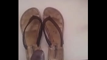 Jizzing on flip flops