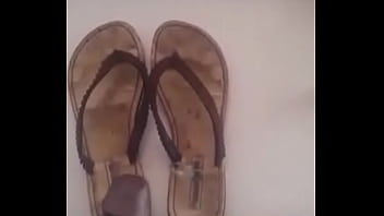 Jizzing on flip flops