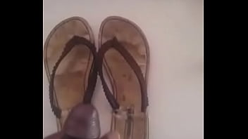 Jizzing on flip flops