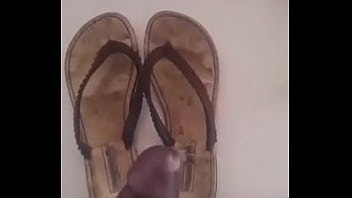 Jizzing on flip flops