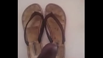 Jizzing on flip flops