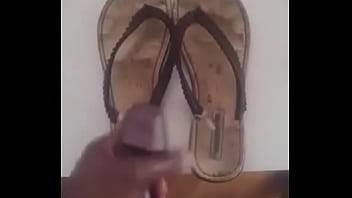 Jizzing on flip flops