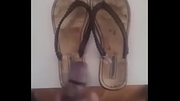 Jizzing on flip flops