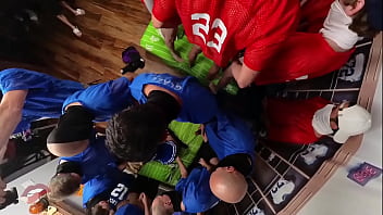 Bts 360 camera view of cheerleader gangbang