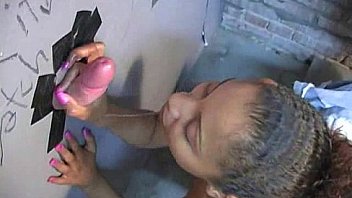 Gloryhole secrets ebony sucking off strangers pov 17