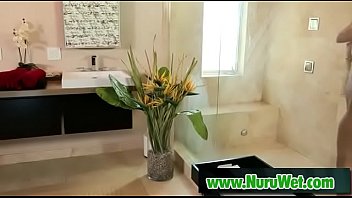 Asian masseuse gives pleasure to horny client during nuru gel massage 18