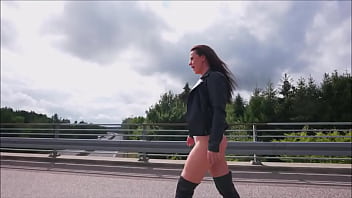 Public smoking fetish with denice klarskov