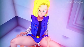 Androide 18 es infiel en el bosque