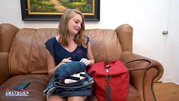 Busty brunette hottie astrid finger fucks her pussy and sucks a juicy cock