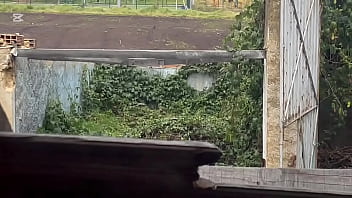 Cuervoperv daring young man cums totally naked in an abandoned cabin near the public road very risky surrounded by strangers