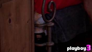 Horny babe swallows guys penis