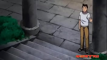 Tía disfruta de tres vergas mientras su sobrino la observa