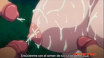 Tía disfruta de tres vergas mientras su sobrino la observa