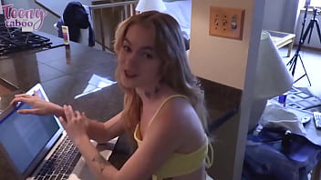 Blonde sage fox fucks her stepdad when she's away seth brogan creampies her