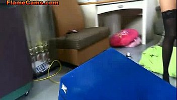 Gorgeous babe in stockings gets fucked