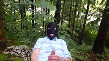 Masturbation in the cruising woods