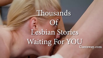 Stepdaughter eats stepmom's pussy at the table