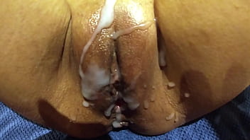 Housemaids hole covered in massive load