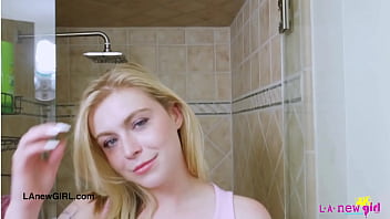 Attractive young model enjoys a sensual bath