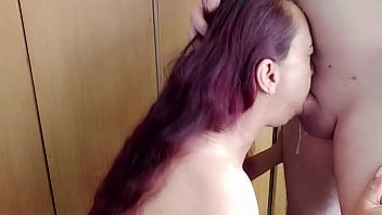 Cum loving slut loves eating cum and getting cum facials