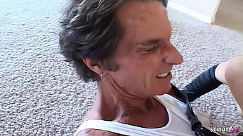 German blonde pornstar annette schwarz get femdom anal sex by old guy with toys and cock before swallow load