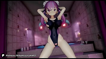 Minato aqua sexy dancing in the pool mikumikudance r18