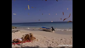 Angelica bright gets her tight ass fucked on beach while the sun sets