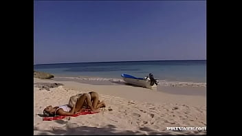 Angelica bright gets her tight ass fucked on beach while the sun sets