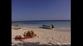 Angelica bright gets her tight ass fucked on beach while the sun sets