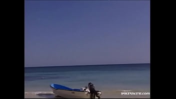 Angelica bright gets her tight ass fucked on beach while the sun sets