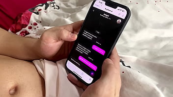 The girl burned the guy for jerking off and saddled his dick getting sperm on his face