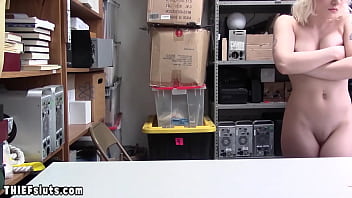 Obedient petite shoplifter has to fuck a security guard to avoid jail