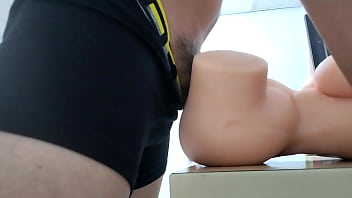My hot cock cums twice with a sex doll cum inside