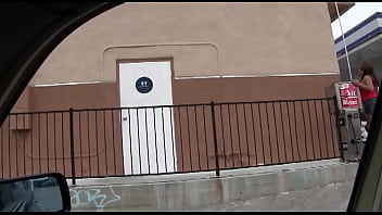 Lynn craves cock so it's no surprise she sucks one poking through the wall